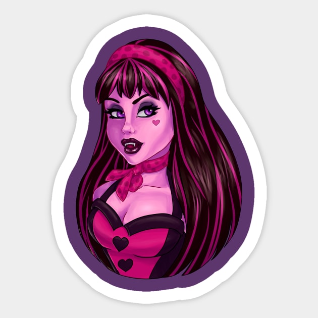 Monster High Draculaura - Bite at the Die-ner Sticker by Kylana